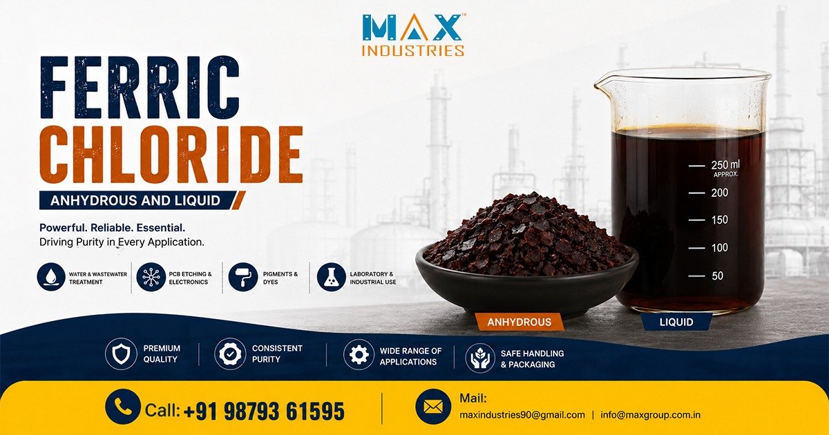 Manufacturer of Ferric Chloride Anhydrous and Liquid
